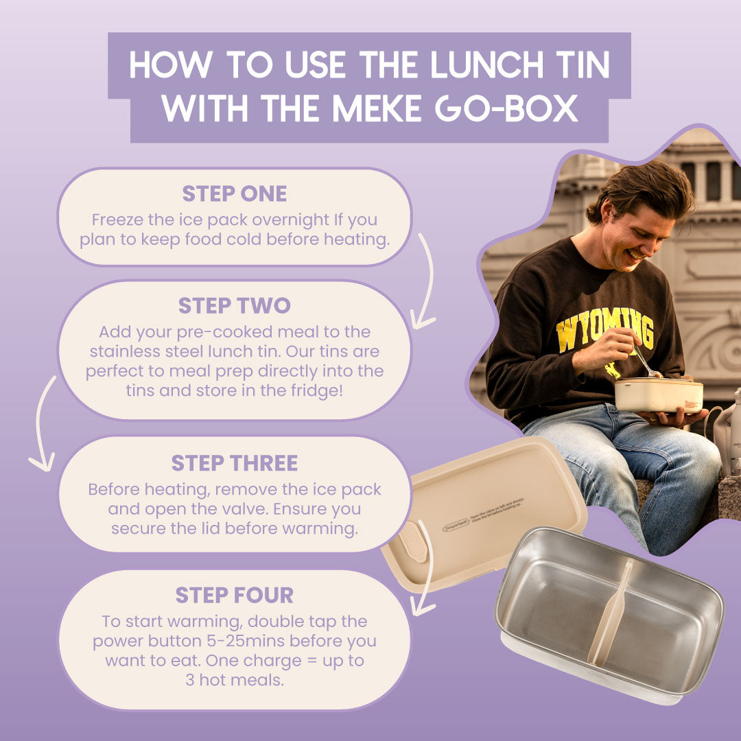 Meke Go-Box Portable lunch box tin